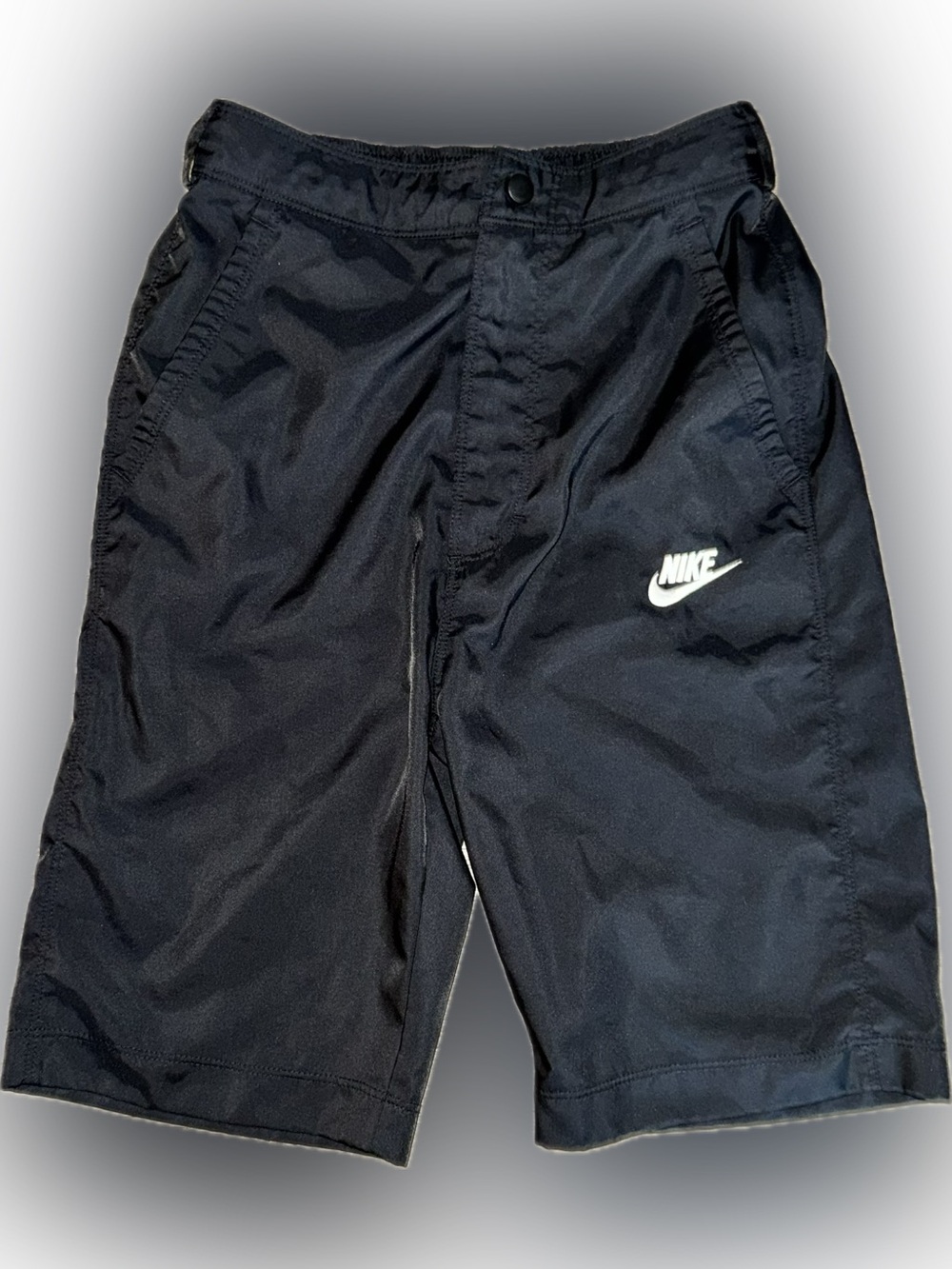 Nike Boys Black Athletic Shorts, EUC